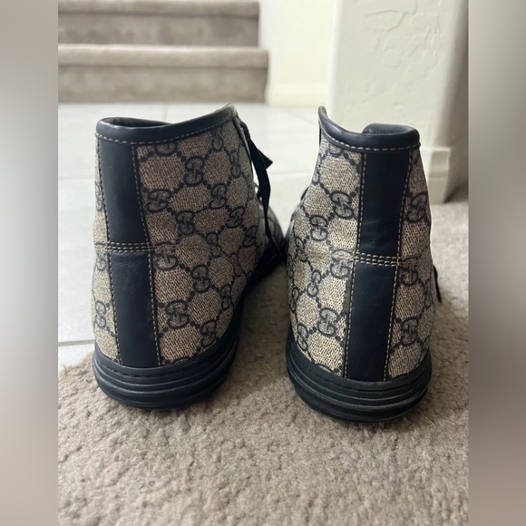 Gucci GG Brooklyn California High Top leather Logo monogram canvas sneakers shoe - Picture 4 of 13